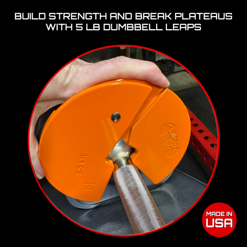 Load image into Gallery viewer, Micro Gainz Orange 2.5LB Dumbbell Fractional Weight Plates

