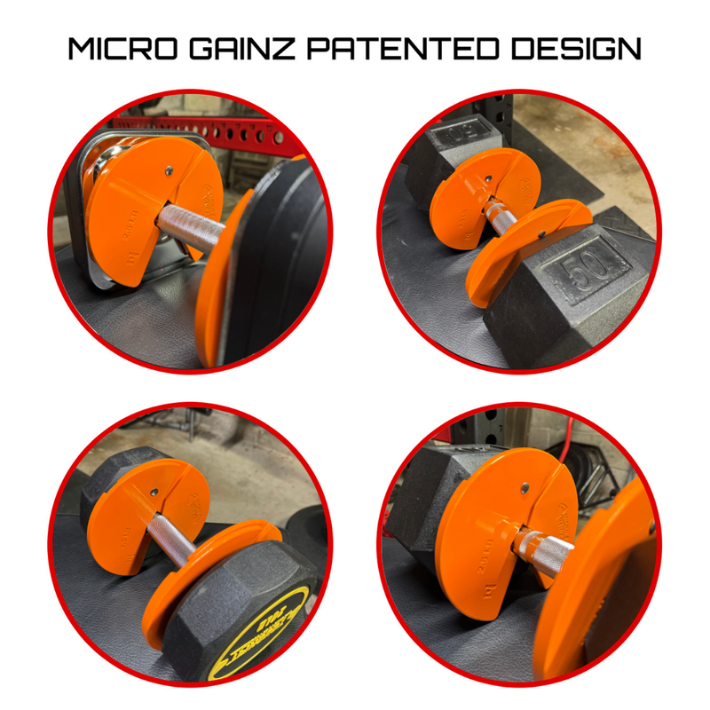 Load image into Gallery viewer, Micro Gainz Orange 2.5LB Dumbbell Fractional Weight Plates
