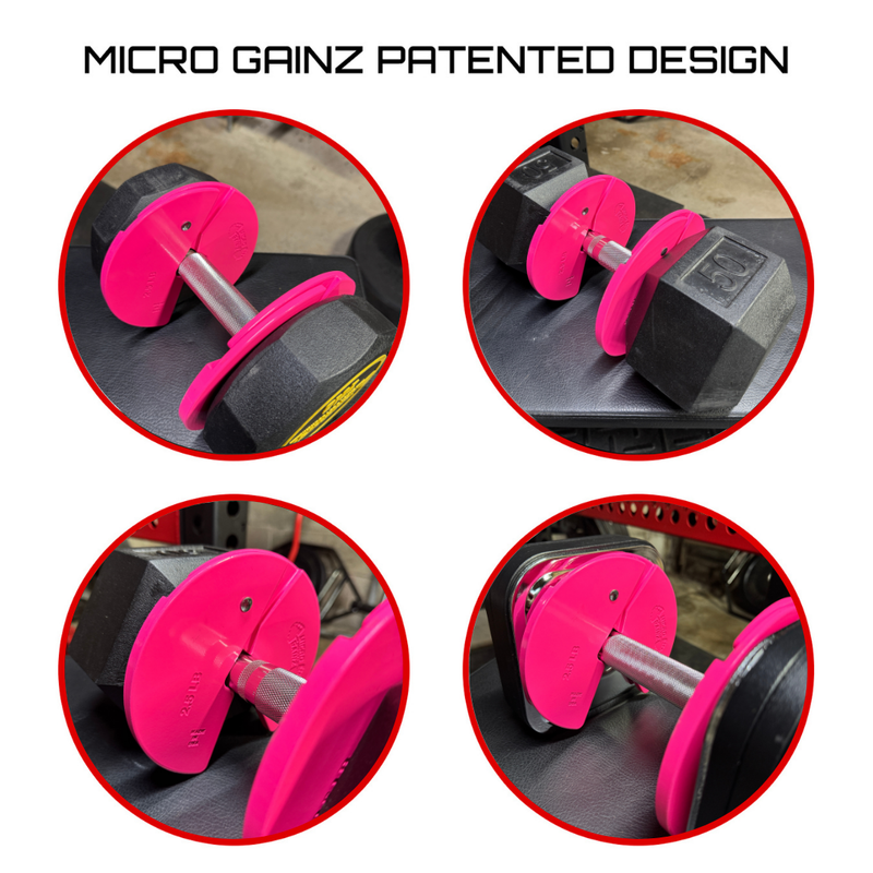 Load image into Gallery viewer, Micro Gainz Pink 2.5LB Dumbbell Fractional Weight Plates
