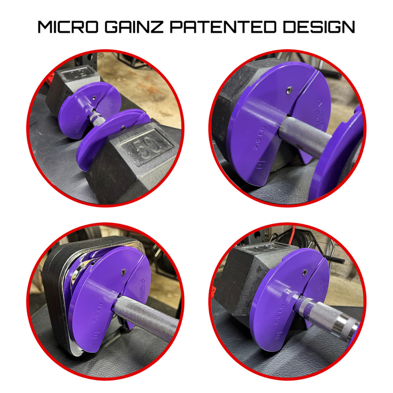 Load image into Gallery viewer, Micro Gainz Purple 2.5LB Dumbbell Fractional Weight Plates
