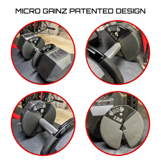 Micro Gainz PVC Dip Coated 2.5LB Dumbbell Fractional Weight Plates