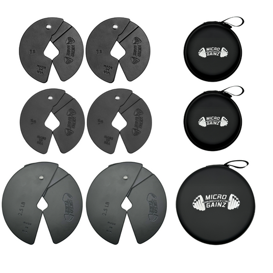 Micro Gainz Triple Pack of 1LB, 1.25LB, & 2.5LB Dumbbell Fractional Weight Plates