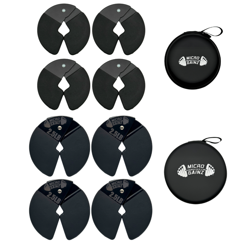 Load image into Gallery viewer, Micro Gainz Double Pack of PVC Dip Coated 1.25LB &amp; 2.5LB Dumbbell Fractional Weight Plates
