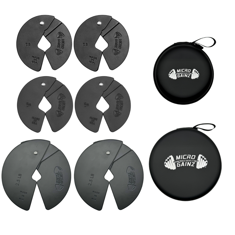 Load image into Gallery viewer, Micro Gainz - Triple Pack of 1Lb, 1.25Lb, &amp; 2.5Lb Dumbbell Fractional Weight Plates
