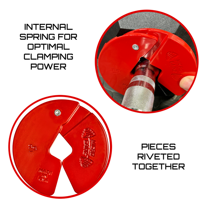 Load image into Gallery viewer, Micro Gainz Red 1.25LB Dumbbell Fractional Weight Plates
