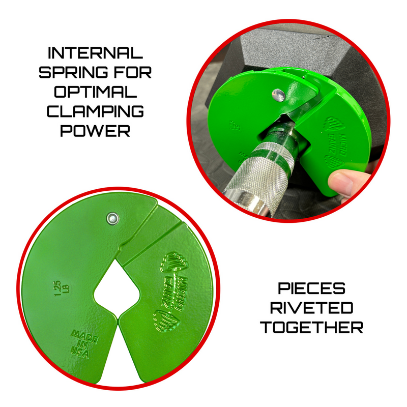 Load image into Gallery viewer, Micro Gainz Green 1.25LB Dumbbell Fractional Weight Plates
