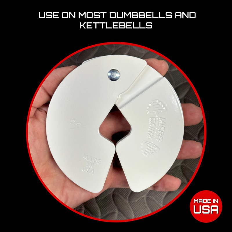 Load image into Gallery viewer, Micro Gainz White 1.25LB Dumbbell Fractional Weight Plates
