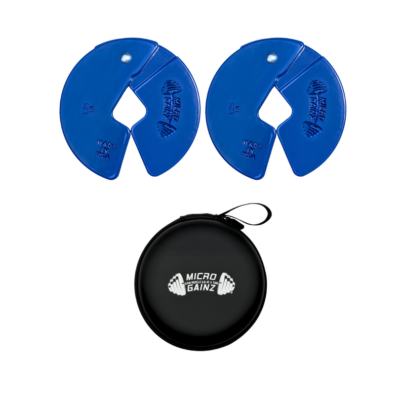 Load image into Gallery viewer, Micro Gainz Blue 1.25LB Dumbbell Fractional Weight Plates
