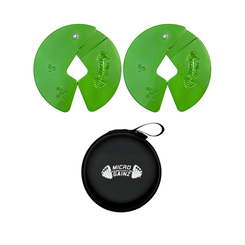 Load image into Gallery viewer, Micro Gainz Green 1.25LB Dumbbell Fractional Weight Plates

