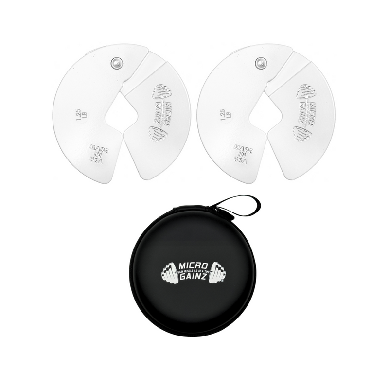 Load image into Gallery viewer, Micro Gainz White 1.25LB Dumbbell Fractional Weight Plates
