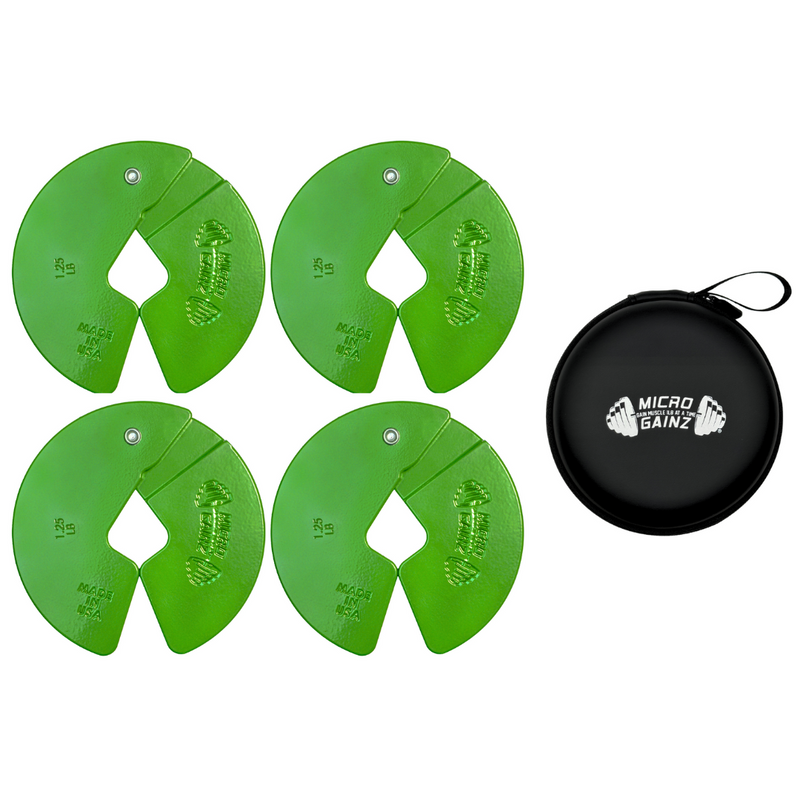 Load image into Gallery viewer, Micro Gainz Green 1.25LB Dumbbell Fractional Weight Plates
