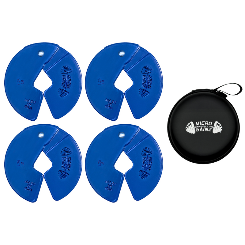 Load image into Gallery viewer, Micro Gainz Blue 1.25LB Dumbbell Fractional Weight Plates
