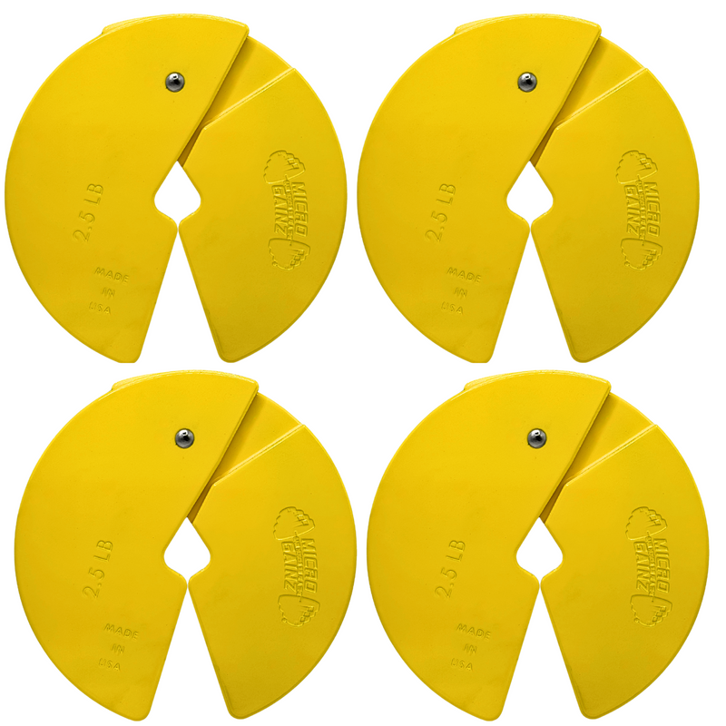 Load image into Gallery viewer, Micro Gainz Yellow 2.5LB Dumbbell Fractional Weight Plates
