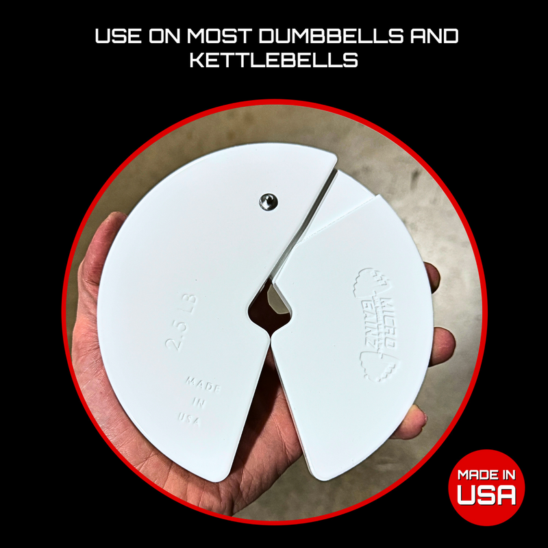 Load image into Gallery viewer, Micro Gainz White 2.5LB Dumbbell Fractional Weight Plates
