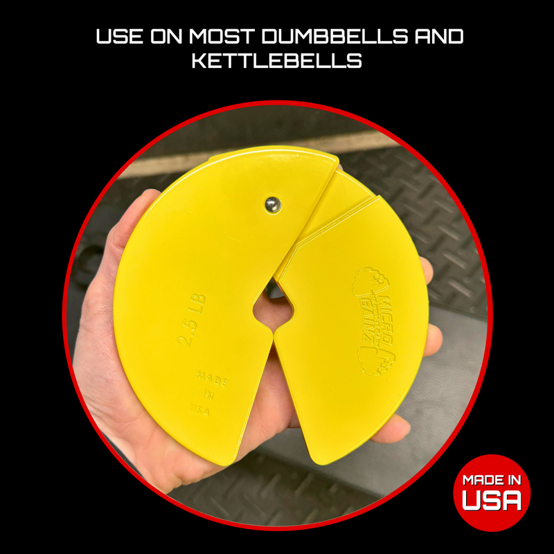 Load image into Gallery viewer, Micro Gainz Yellow 2.5LB Dumbbell Fractional Weight Plates
