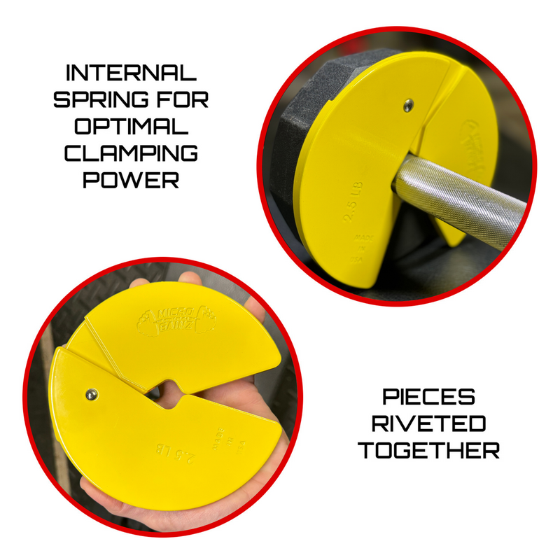 Load image into Gallery viewer, Micro Gainz Yellow 2.5LB Dumbbell Fractional Weight Plates

