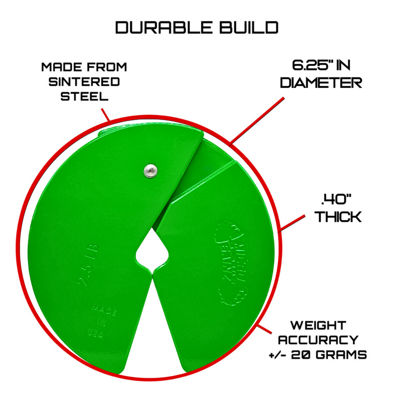Load image into Gallery viewer, Micro Gainz Green 2.5LB Dumbbell Fractional Weight Plates
