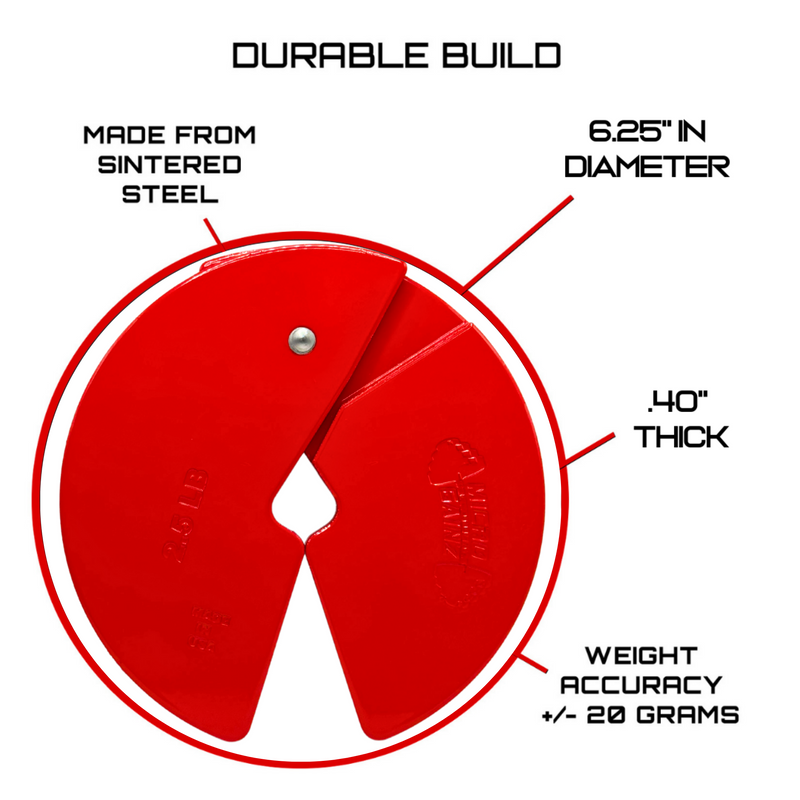 Load image into Gallery viewer, Micro Gainz Red 2.5LB Dumbbell Fractional Weight Plates
