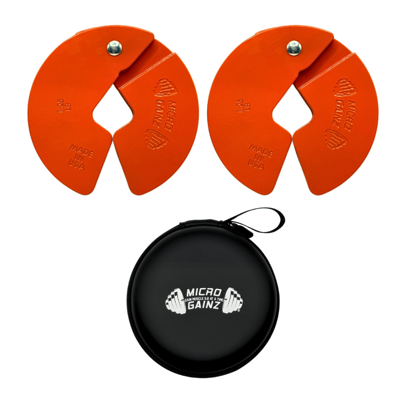 Load image into Gallery viewer, Micro Gainz Orange 1.25LB Dumbbell Fractional Weight Plates
