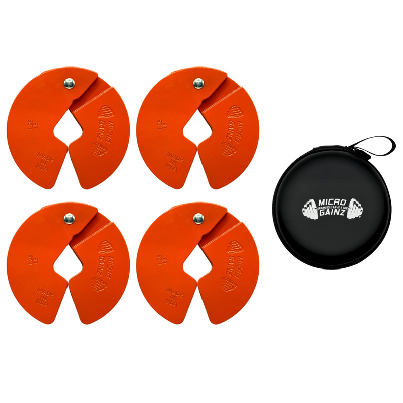 Load image into Gallery viewer, Micro Gainz Orange 1.25LB Dumbbell Fractional Weight Plates
