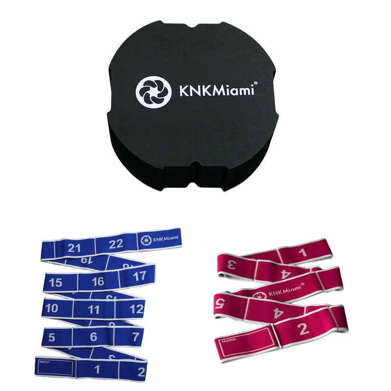 Load image into Gallery viewer, KNKMiami - Circular Yoga Block + Ultra Pro Bundle (24-Loop Heavy + 11-Loop Light Bands)
