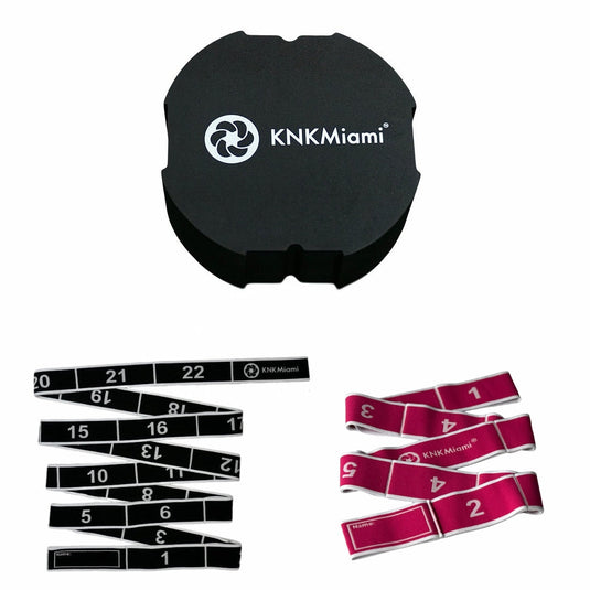 KNKMiami - Circular Yoga Block + Premium Pro Bundle (24-Loop + 11-Loop Light Bands)