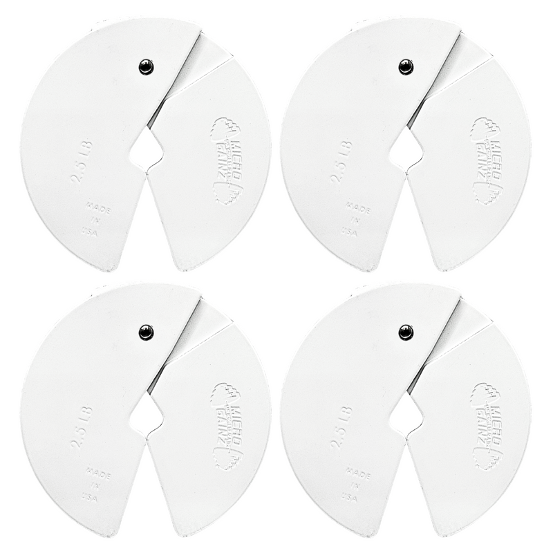 Load image into Gallery viewer, Micro Gainz White 2.5LB Dumbbell Fractional Weight Plates
