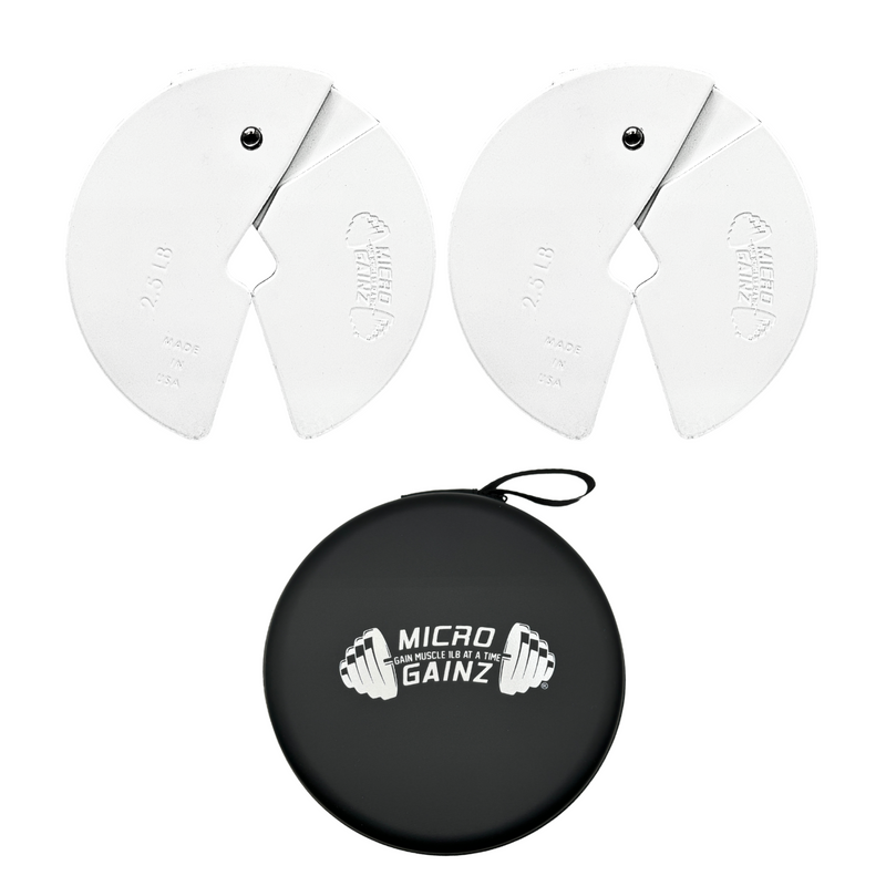 Load image into Gallery viewer, Micro Gainz White 2.5LB Dumbbell Fractional Weight Plates

