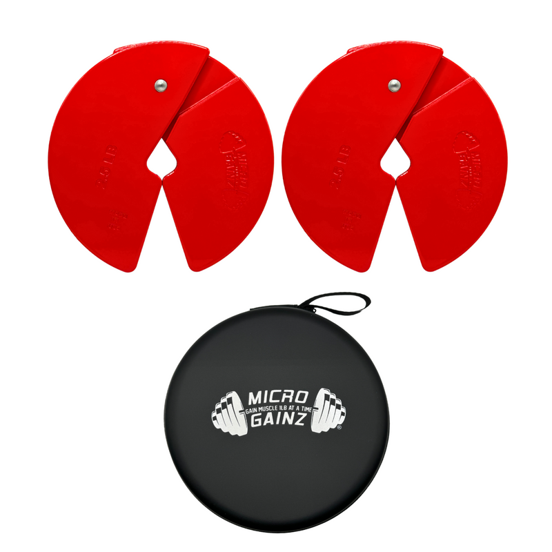 Load image into Gallery viewer, Micro Gainz Red 2.5LB Dumbbell Fractional Weight Plates
