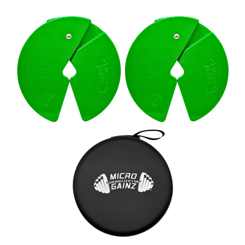 Load image into Gallery viewer, Micro Gainz Green 2.5LB Dumbbell Fractional Weight Plates
