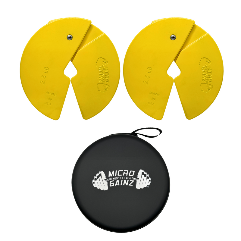 Load image into Gallery viewer, Micro Gainz Yellow 2.5LB Dumbbell Fractional Weight Plates
