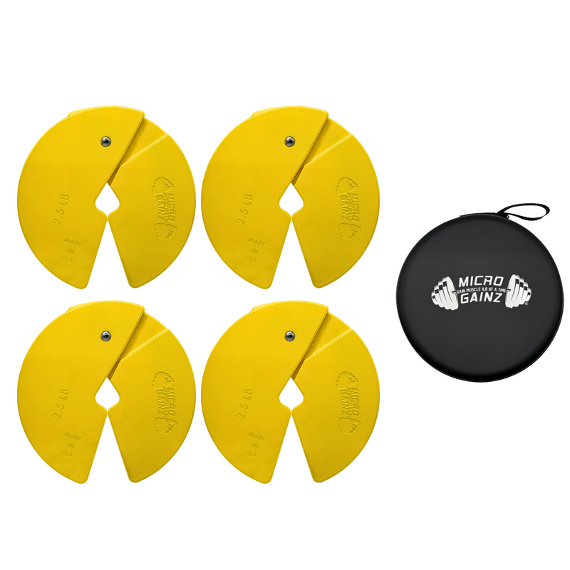 Load image into Gallery viewer, Micro Gainz Yellow 2.5LB Dumbbell Fractional Weight Plates
