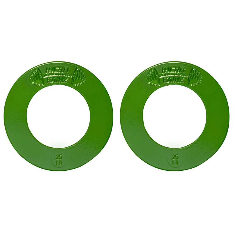 Load image into Gallery viewer, Micro Gainz Olympic Size Fractional Weight Plates Pair of Green .25LB Plates
