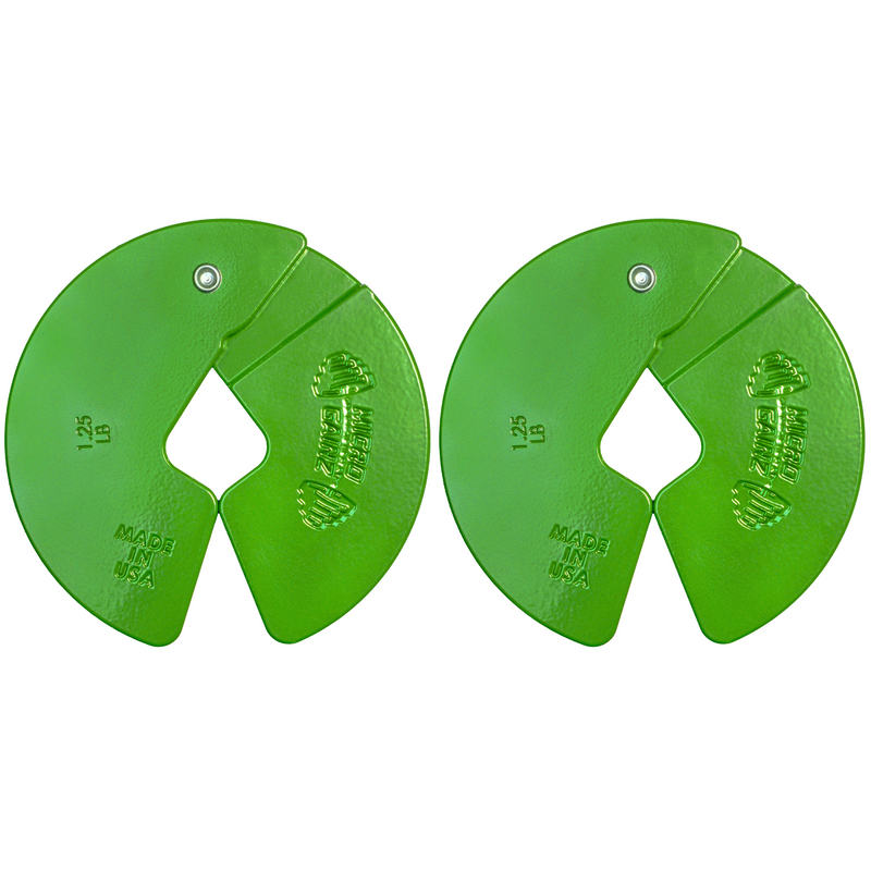 Load image into Gallery viewer, Micro Gainz Green 1.25LB Dumbbell Fractional Weight Plates
