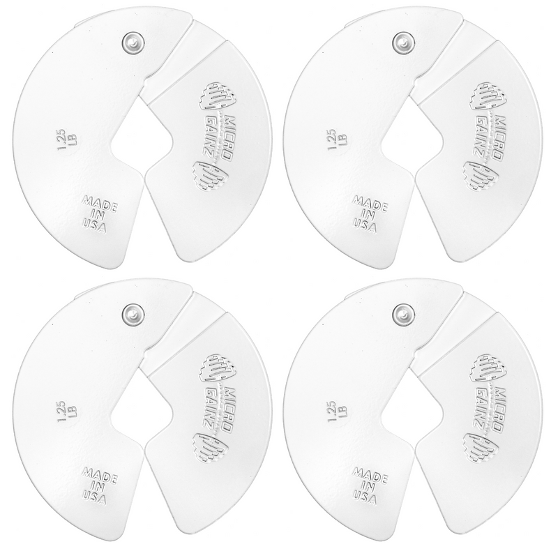 Load image into Gallery viewer, Micro Gainz White 1.25LB Dumbbell Fractional Weight Plates
