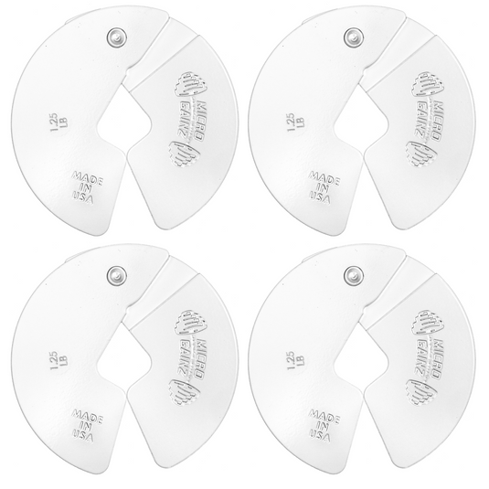 Micro Gainz White 1.25LB Dumbbell Fractional Weight Plates