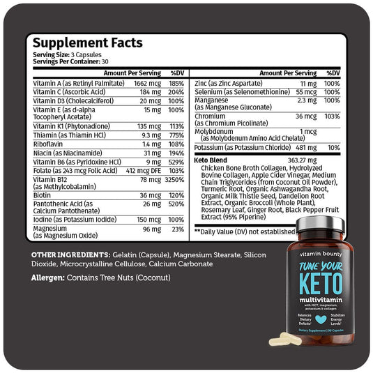 Vitamin Bounty - Tune Your Keto Multivitamin
