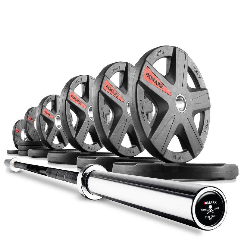 Load image into Gallery viewer, XMARK - Texas Star Olympic Weight Plates and Olympic Barbell Sets
