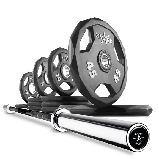 XMARK - Black DiamondOlympic Weight Plates and Olympic Barbell Sets