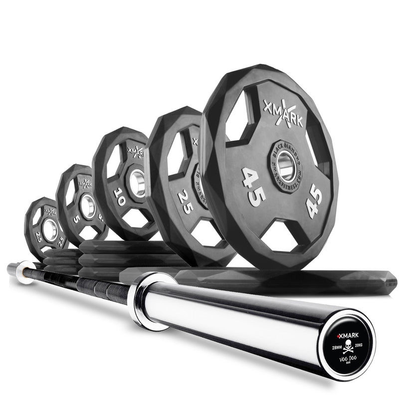 Load image into Gallery viewer, XMARK - Black DiamondOlympic Weight Plates and Olympic Barbell Sets
