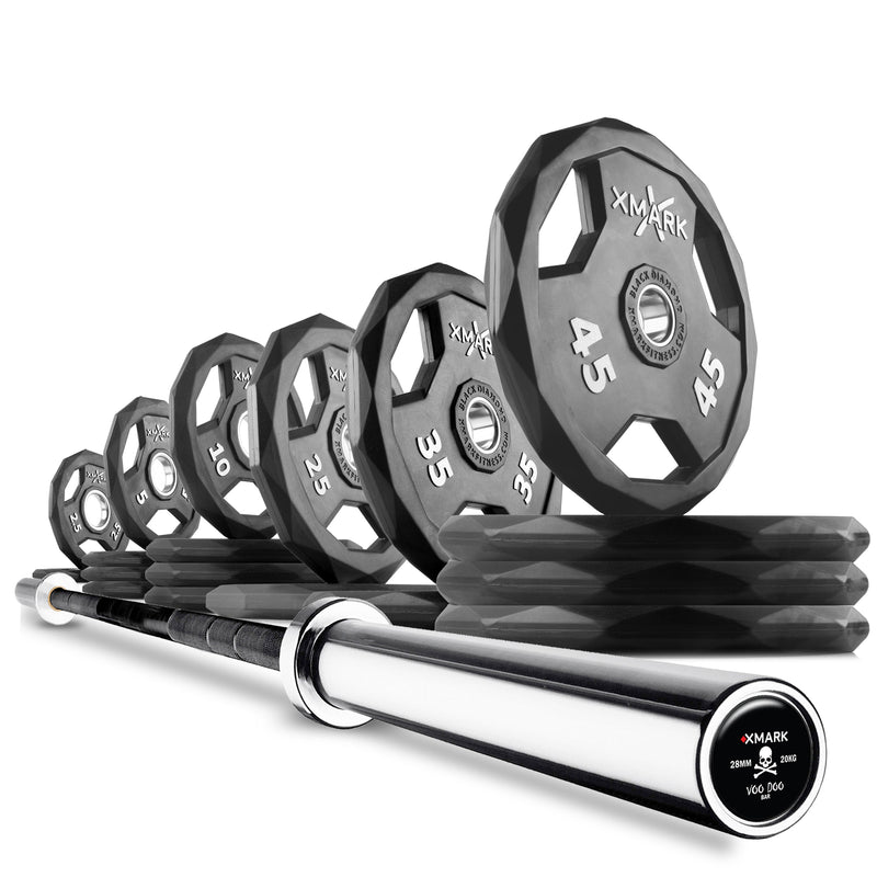 Load image into Gallery viewer, XMARK - Black DiamondOlympic Weight Plates and Olympic Barbell Sets
