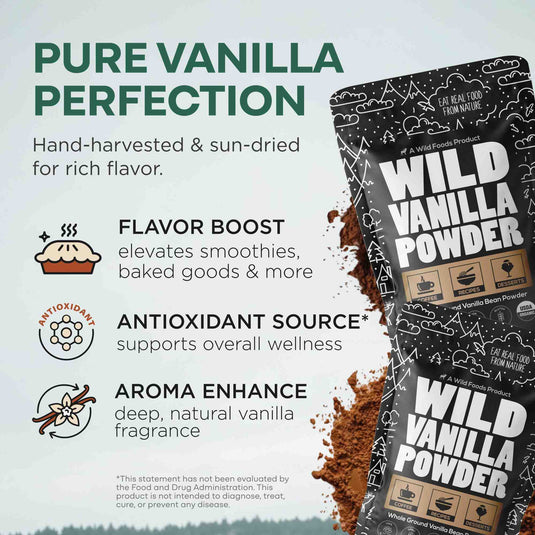 Wild Foods - Organic Vanilla Powder - Cooking & Baking Ingredients