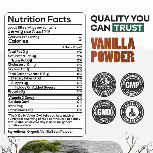 Wild Foods - Organic Vanilla Powder - Cooking & Baking Ingredients