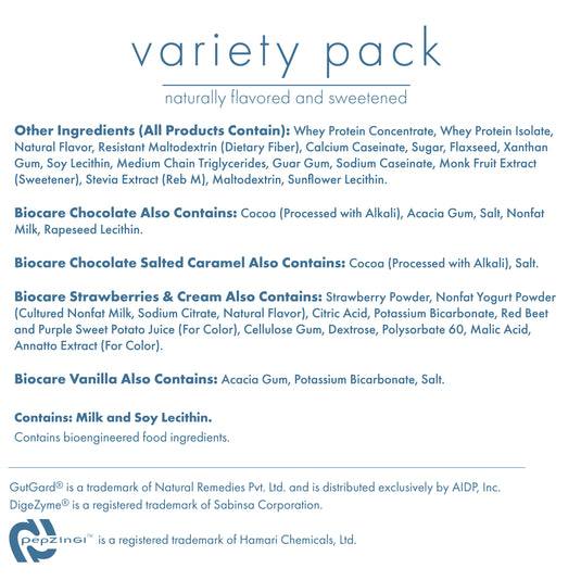 Biocare - 30G Protein Beverage Variety Pack (7-Servings)