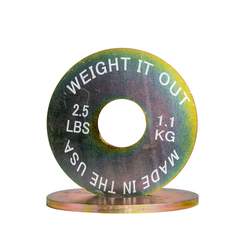 Load image into Gallery viewer, Weight It Out - Pre-Order Only: Custom Engraved Solid Steel Calibrated Weight Plate Pairs American Made
