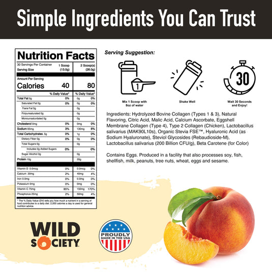 Wild Society Nutrition - Grass Fed Collagen Peptide