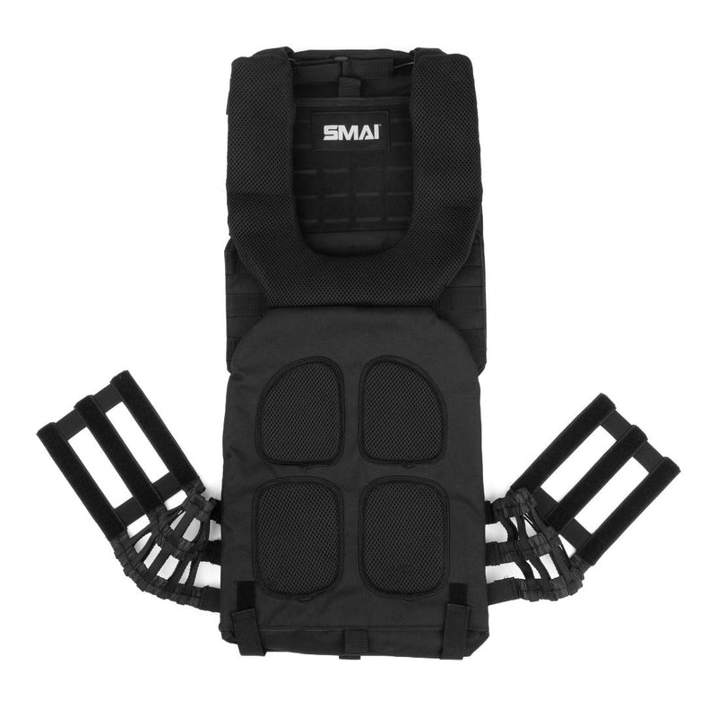 Load image into Gallery viewer, SMAI - Adjustable Weighted Vest with 5.5, 11, and 16.5 LB Plate Pairs
