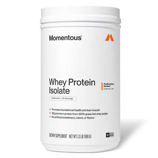 Momentous - Grass-Fed Whey Protein Isolate Powder - Unflavored