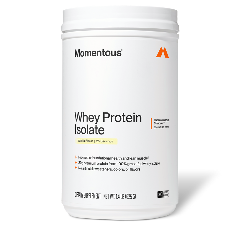 Load image into Gallery viewer, Momentous - Grass-Fed Whey Protein Isolate Powder - Vanilla
