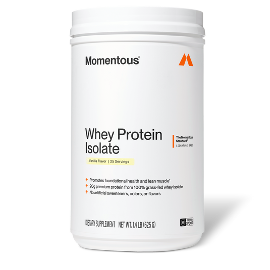 Momentous - Grass-Fed Whey Protein Isolate Powder - Vanilla